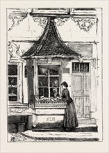 BAKER'S SHOP AT WURZBURG, GERMANY, 1873 engraving