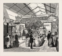 THE VICTORIAN COURT AT THE INTERNATIONAL EXHIBITION, 1873 engraving