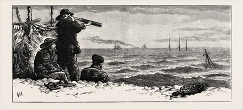 THE NORTHFLEET DISASTER: VIEW OF THE NORTHFLEET FROM DUNGENESS; UK, 1873 engraving