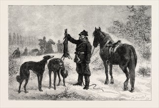 COURSING IN POLAND: CAUGHT AT LAST, FROM A PAINTING BY JULIUS KOSSAK, 1824-1899, POLISH HISTORICAL