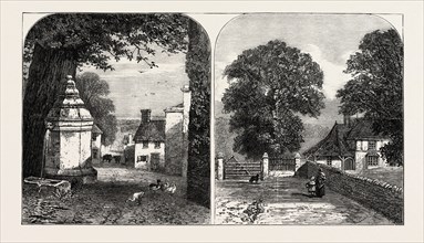 VIEW FROM HAWARDEN OVERLOOKING THE ESTUARY OF THE DEE (LEFT); HAWARDEN LODGE, ON THE CHESTER AND