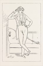 THE AUTHOR OF VIVIAN GREY, PORTRAIT OF LORD BEACONSFIELD IN 1832, FROM THE SKETCH FROM LIFE BY