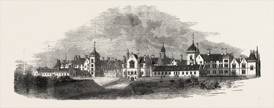 NORTH-WEST FRONT OF THE ASYLUM NEAR ARLSEY, BEDFORDSHIRE, FOR THE INSANE POOR OF HERTFORDSHIRE,