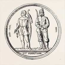 THE NATIONAL RIFLE ASSOCIATION PRIZE MEDAL, 1860 engraving