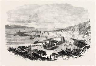 VIEW OF MESSINA, 1860 engraving