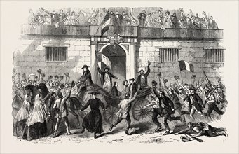 THE RELEASE OF POLITICAL PRISONERS FROM THE CASTELLAMARE, PALERMO, ON JUNE 19, ITALY, 1860