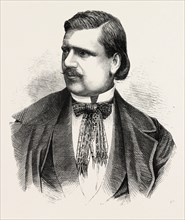 ANTONIO GIUGLINI, THE GREAT TENOR SINGER, 1860 engraving