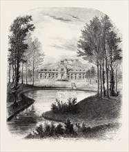 THE NEW GARDEN OF ACCLIMATISATION AT PARIS, FRANCE, 1860 engraving