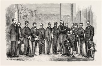 SIR HOPE GRANT AND THE STAFF OF THE BRITISH EXPEDITION IN CHINA, 1860 engraving