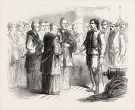 THE FIRST ENGLISHMAN IN JAPAN, 1860 engraving