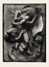DELIVER US FROM EVIL, FROM THE LYRA GERMANICA, 1860 engraving