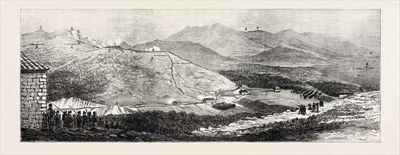 THE CIVIL WAR IN SPAIN: BATTLE OF GALDAMES, APRIL 30, 1874, VIEW FROM THE HEIGHTS OF MONTELLANO: 1.