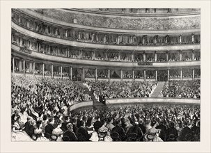 THE ROYAL ALBERT HALL ON A STATE OCCASION, LONDON, UK