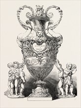 VASE AND TWO GROUPS IN SILVER, BY FROMENT-MEURICE
