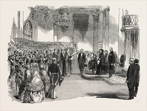 PRESENTATION OF THE ADDRESS TO HER MAJESTY QUEEN VICTORIA, AT THE TOWN HALL, LIVERPOOL, UK