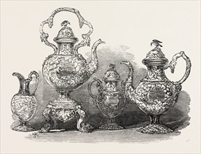 TEA SERVICE OF CALIFORNIAN GOLD, BY MESSRS. BALL, THOMPSON, AND BLACK