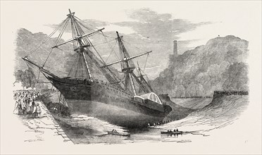 ACCIDENT TO THE STEAMSHIP "DEMERARA," ON HER PASSAGE DOWN THE RIVER AVON, UK