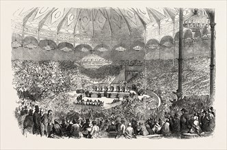 DRAWING OF THE LOTTERY OF THE GOLDEN INGOTS, IN THE CIRCUS OF THE CHAMPS ELYSEES, AT PARIS, FRANCE