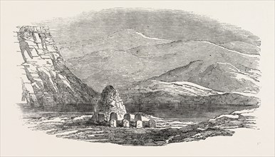 CAPTAIN AUSTIN'S ARCTIC EXPEDITION: CAIRN LEFT BY THE "NORTH STAR," AND FOUR GRAVES IN WOLSTENHOLME