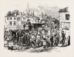 THE WEDDING PARTY AT MRS. BYERS'S, DRAWN BY JOHN LEECH