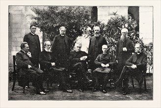 A SYNOD OF ENGLISH BISHOPS AT CALCUTTA, INDIA, 1893 engraving