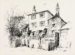 THE LANDSLIP AT SANDGATE: SPRING HOUSE, UK, 1893 engraving