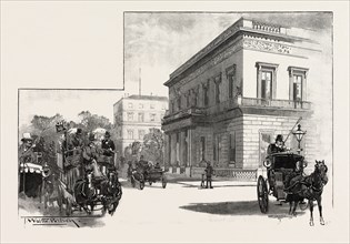 THE ATHENAEUM CLUB, PALL MALL, LONDON UK, 1893 engraving