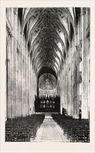 EIGHT HUNDREDTH ANNIVERSARY OF WINCHESTER CATHEDRAL: THE NAVE, UK, 1893 engraving