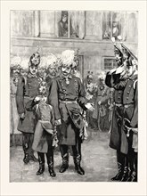 THE RECEPTION OF THE CROWN PRINCE OF PRUSSIA INTO THE FIRST REGIMENT OF GUARDS AT POTSDAM: THE