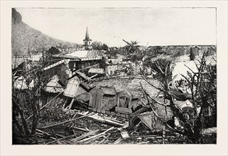 THE HURRICANE IN MAURITIUS: VIEWS OF THE RUINS IN PORT LOUIS: RUINS OF THE WESTERN WING OF THE