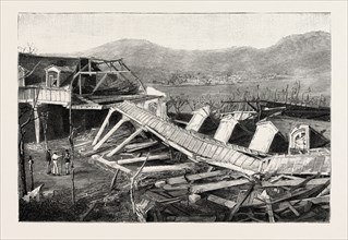 THE HURRICANE IN MAURITIUS: VIEWS OF THE RUINS IN PORT LOUIS: A VIEW OF THE CHAMP DE MARS, 1892