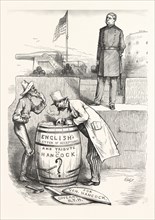HARD MONEY CAMPAIGN. "Hang General, it's only Soft Soap!", engraving 1880, us, usa, POLITICS,