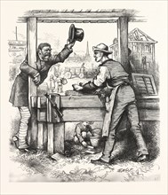 RESUMPTION, OF HONEST MONEY WORK, engraving 1880, us, usa