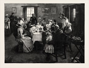 THE HEALTH OF THE BRIDE, 1890 engraving