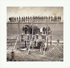 Execution of the Conspirators, the drop. Photographic incidents of the war from Gardner