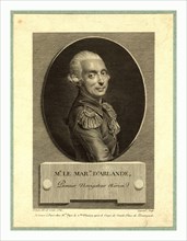 Mr. le maris. d'Arlande, first aerial navigator,  Pujos, André, 1738-1788, artist, Half-length