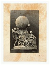 Model of a statue dedicated to French balloonists, Joseph and Etienne Montgolfier, featuring a