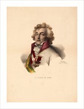 Head-and-shoulders portrait of Prince de Ligne, who was on board the balloon La Fresselle, Jan. 19,