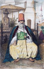 Egyptian Dervish in Austria Hungary, Austro-Hungarian empire, 1855 by Theodore Valerio, 1819-1879,