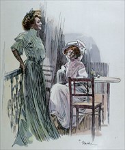Having a drink by Franz Hlavaty, 1861-1917. food and drink, liszt gourmet archive, glass, lady,