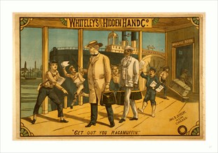Whiteley's Original Hidden Hand Co. by Jno. B. Jeffery Pr. & Eng., 1884, woodcut, color