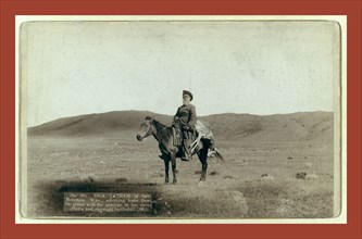 Dick Latham of Iron Mountain, Wyo., returning home from the plains with the antelope he has slain,