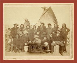 Indian chiefs and U.S. officials.  Two Strike.  Crow Dog.  Short Bull.  High Hawk.  Two Lance.