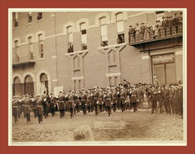 Deadwood. Grand Lodge I.O.O.F. of the Dakotas, resting in front of City Hall after the Grand