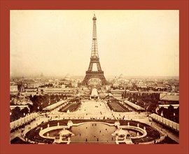 Eiffel Tower and Champ de Mars seen from Trocadéro Palace, Paris Exposition, 1889