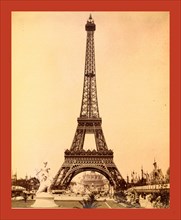 Eiffel Tower, looking toward Trocadéro Palace, Paris Exposition, 1889