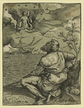 M. Pietro Aretino, Titian, approximately 1488-1576, between 1540 and 1560, chiaroscuro woodcut,