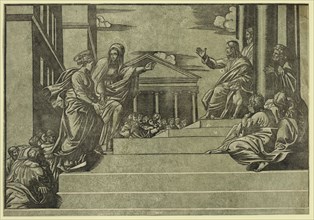 Martha and Mary Magdalene before Christ,  Penni, Giovanni Francesco, approximately