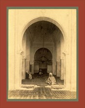 Tlemcen, Interior of the Mosque of Sidi Bou Medina nave Algiers, Neurdein brothers 1860 1890, the