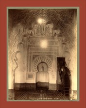 Tlemcen, the mihrab of the great mosque in Algiers, Neurdein brothers 1860 1890, the Neurdein